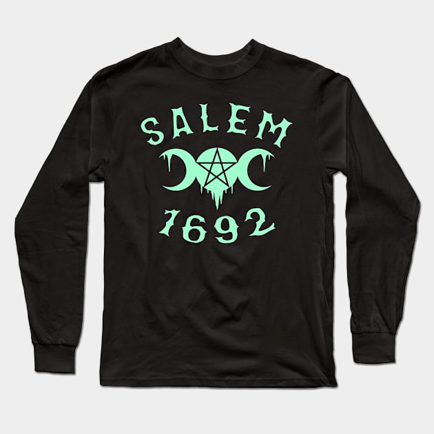 Wiccan Occult Satanic Witchcraft Salem 1692 Long Sleeve T-Shirt by Tshirt Samurai